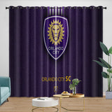 Carica l&#39;immagine nel visualizzatore Galleria, Orlando City SC Curtains Blackout Window Drapes Room Decoration