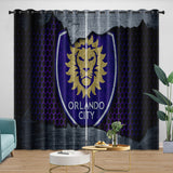 Carica l&#39;immagine nel visualizzatore Galleria, Orlando City SC Curtains Blackout Window Drapes Room Decoration