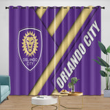 Carica l&#39;immagine nel visualizzatore Galleria, Orlando City SC Curtains Blackout Window Drapes Room Decoration