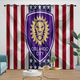 Carica l&#39;immagine nel visualizzatore Galleria, Orlando City SC Curtains Blackout Window Drapes Room Decoration