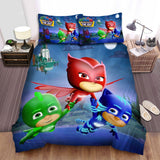 Laden Sie das Bild in den Galerie-Viewer, PJ Masks Duvet Cover Pattern Kids Bedding Sets Without Filler