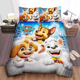 Load image into Gallery viewer, Paw Patrol Playing With Snow Bedding Set Duvet Covers Without Filler