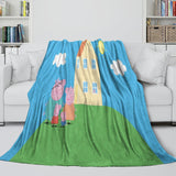 Laden Sie das Bild in den Galerie-Viewer, Peppa Pig Blanket Flannel Throw Room Decoration