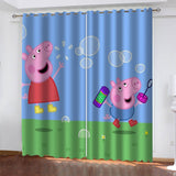 Load image into Gallery viewer, Peppa Pig Curtains Kids Blackout Window Drapes