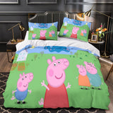 Load image into Gallery viewer, Peppa Pig Duvet Cover Pattern Bedding Set Without Filler