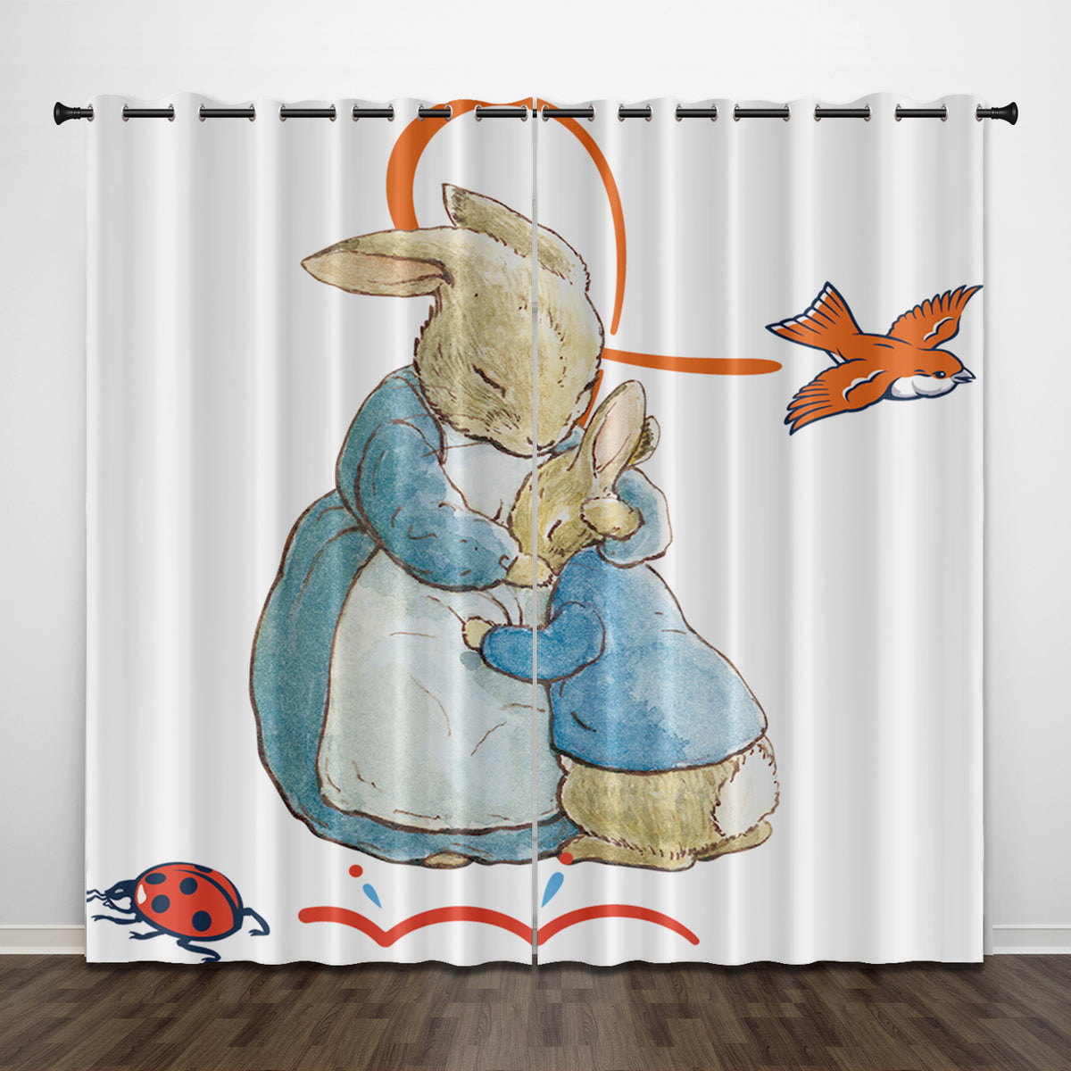 Peter Rabbit Curtains Pattern Blackout Window Drapes – ebuycosuk