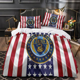 Carica l&#39;immagine nel visualizzatore Galleria, Philadelphia Union Bedding Set Duvet Cover Without Filler