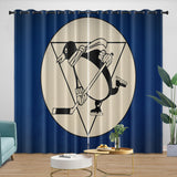 Laden Sie das Bild in den Galerie-Viewer, Pittsburgh Penguins Curtains Blackout Window Drapes Room Decoration