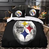 Carica l&#39;immagine nel visualizzatore Galleria, Pittsburgh Steelers Bedding Set Duvet Cover Without Filler