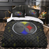 Carica l&#39;immagine nel visualizzatore Galleria, Pittsburgh Steelers Bedding Set Duvet Cover Without Filler