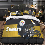 Carica l&#39;immagine nel visualizzatore Galleria, Pittsburgh Steelers Bedding Set Duvet Cover Without Filler