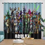 Laden Sie das Bild in den Galerie-Viewer, Roblox Pattern Curtains Game Blackout Window Drapes