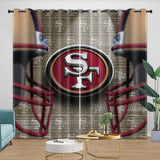 Load image into Gallery viewer, San Francisco 49ers Curtains Blackout Window Drapes Kids Room Decoration