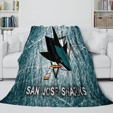 Carica l'immagine nel visualizzatore Galleria, San Jose Sharks Blanket Flannel Throw Kids Room Decoration