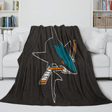 Carica l'immagine nel visualizzatore Galleria, San Jose Sharks Blanket Flannel Throw Kids Room Decoration