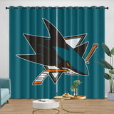 Load image into Gallery viewer, San Jose Sharks Curtains Blackout Window Drapes Room Decoration