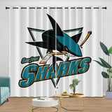 Load image into Gallery viewer, San Jose Sharks Curtains Blackout Window Drapes Room Decoration