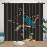 Load image into Gallery viewer, San Jose Sharks Curtains Blackout Window Drapes Room Decoration