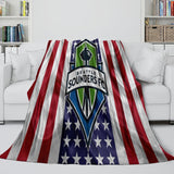 Laden Sie das Bild in den Galerie-Viewer, Seattle Sounders FC Decke, Flanell-Fleece, Überwurf, Raumdekoration