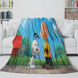 Laden Sie das Bild in den Galerie-Viewer, Snoopy Blanket Pattern Flannel Throw Kids Room Decoration