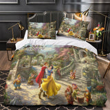 Carica l&#39;immagine nel visualizzatore Galleria, Snow White Bedding Set Pattern Quilt Cover Without Filler