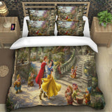 Carica l&#39;immagine nel visualizzatore Galleria, Snow White Bedding Set Pattern Quilt Cover Without Filler
