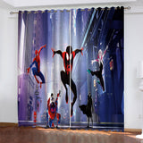 Load image into Gallery viewer, Spider-Man Into the Spider-Verse Curtains Pattern Blackout Window Drapes