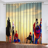 Load image into Gallery viewer, Spider-Man Into the Spider-Verse Curtains Pattern Blackout Window Drapes