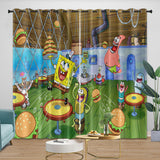 Load image into Gallery viewer, SpongeBob SquarePants Curtains Blackout Window Drapes Room Decoration