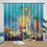 Load image into Gallery viewer, SpongeBob SquarePants Curtains Blackout Window Drapes Room Decoration