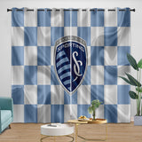 Laden Sie das Bild in den Galerie-Viewer, Sporting Kansas City Vorhänge Verdunkelungsvorhänge Raumdekoration