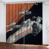 Load image into Gallery viewer, Star Wars Curtains Spaceship pattern Blackout Window Drapes