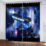 Load image into Gallery viewer, Star Wars Curtains Spaceship pattern Blackout Window Drapes