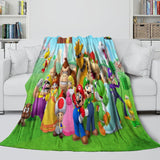 Charger l'image dans la visionneuse de la galerie, Super Mario Pattern Blanket Flannel Throw Kids Room Decoration