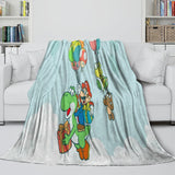 Charger l'image dans la visionneuse de la galerie, Super Mario Pattern Blanket Flannel Throw Kids Room Decoration