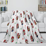 Charger l'image dans la visionneuse de la galerie, Super Mario Pattern Blanket Flannel Throw Kids Room Decoration