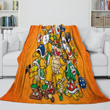 Charger l'image dans la visionneuse de la galerie, Super Mario Pattern Blanket Flannel Throw Kids Room Decoration