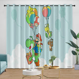 Carica l'immagine nel visualizzatore Galleria, Super Mario Pattern Curtains Blackout Kids Room Window Drapes