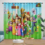 Carica l'immagine nel visualizzatore Galleria, Super Mario Pattern Curtains Blackout Kids Room Window Drapes