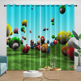 Carica l'immagine nel visualizzatore Galleria, Super Mario Pattern Curtains Blackout Kids Room Window Drapes