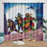 Carica l&#39;immagine nel visualizzatore Galleria, Teenage Mutant Ninja Turtles Mutant Mayhem Curtains Pattern Blackout Window Drapes