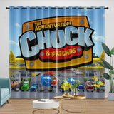 Carica l&#39;immagine nel visualizzatore Galleria, The Adventures Of Chuck And Friends Curtains Blackout Window Drapes