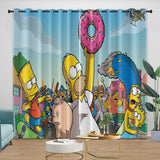 Laden Sie das Bild in den Galerie-Viewer, The Simpsons Curtains Blackout Window Drapes Kids Room Decoration