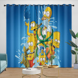 Laden Sie das Bild in den Galerie-Viewer, The Simpsons Curtains Blackout Window Pattern Drapes Room Decoration
