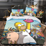 Laden Sie das Bild in den Galerie-Viewer, The Simpsons Pattern Duvet Cover Kids Bedding Set Without Filler