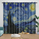 Load image into Gallery viewer, Van Gogh Painting Curtains Blackout Window Drapes Kids Room Decoration