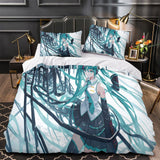 Charger l'image dans la visionneuse de la galerie, Vocaloid Miku Hatsune Bedding Set Duvet Cover Without Filler