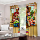 Laden Sie das Bild in den Galerie-Viewer, 2 Paneele Toy Story Vorhänge Verdunkelungsvorhänge für die Raumdekoration
