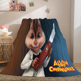 Carica l&#39;immagine nel visualizzatore Galleria, Coperta in pile di flanella Alvin and the Chipmunks Coperta trapuntata morbida
