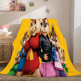 Laden Sie das Bild in den Galerie-Viewer, Alvin und die Chipmunks Flanell-Fleece-Decke Überwurf-Quilt-Decken